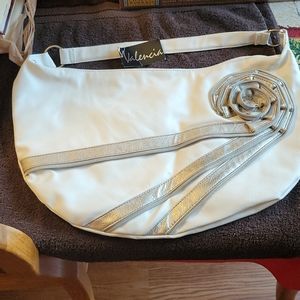 Valencia White And Silver Purse